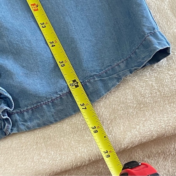 PHILOSOPHY / Chambray Sleeveless Ruffle Dress Size S - Picture 9 of 9